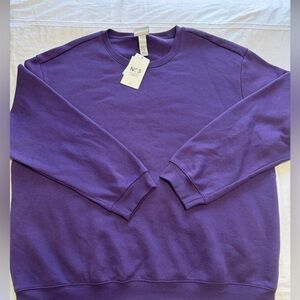 H&M Essentials Purple Crewneck Sweatshirt